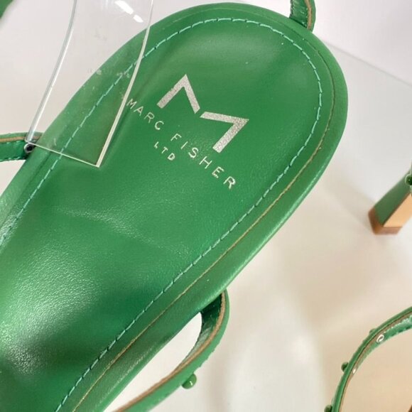 NWB Marc Fisher Dallin Green Strappy Leather Sandals, size 11M - Picture 6 of 12